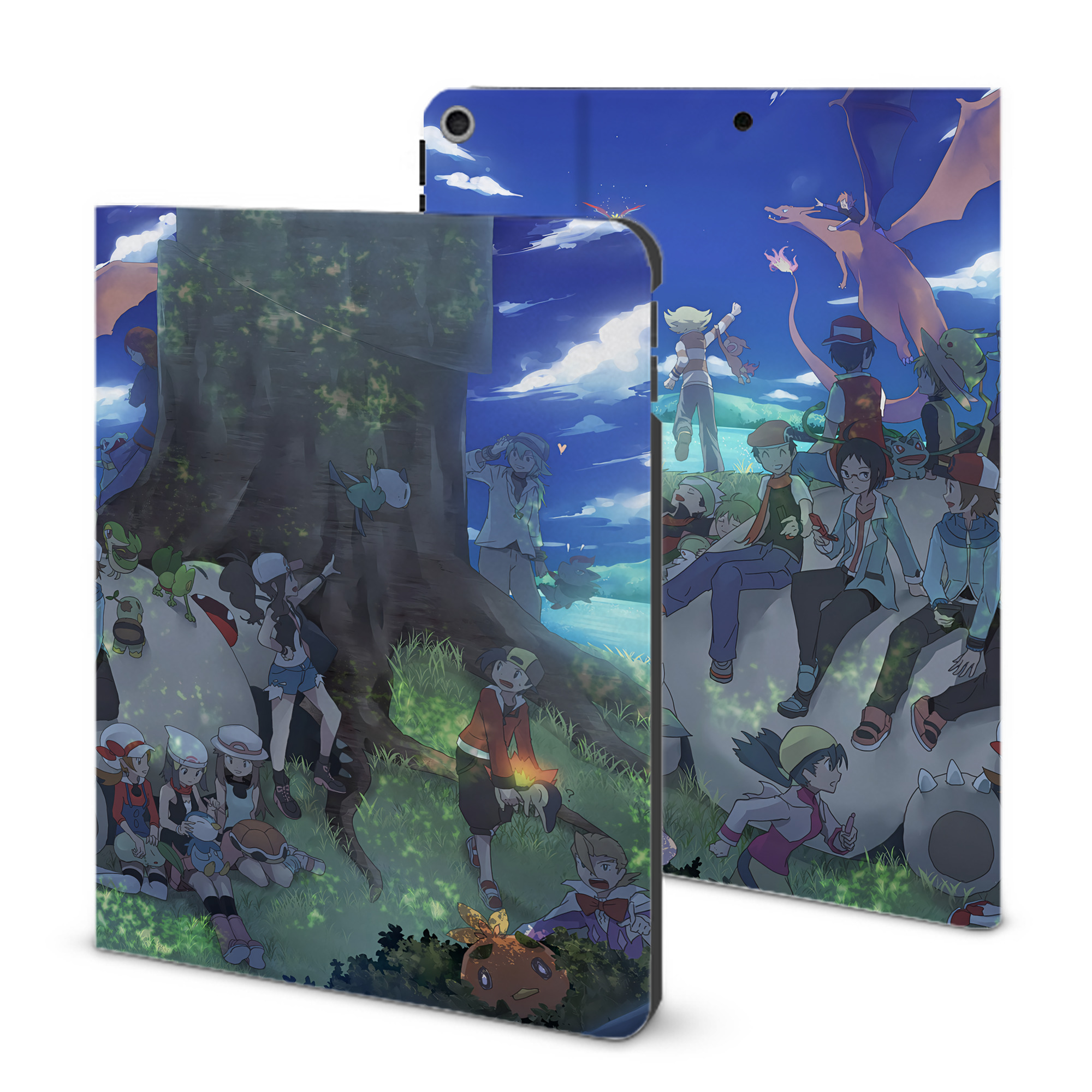 （画像用） ポケットモンスター Pokémon IPad ケース ブック型 PUレザー TPU 耐衝撃 軽量 薄型 ペン収納なし 全面保護 IPad 各モデル対応